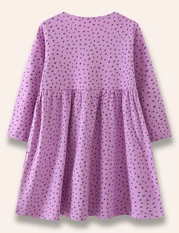 Rochie punctată alpaca aplicată